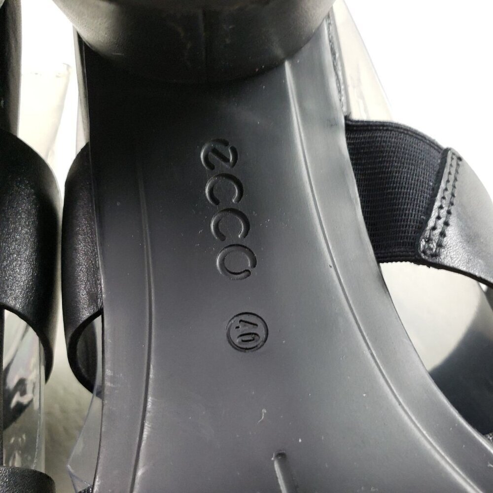 Ecco Shape Block Sandal 65 Womens 9-9.5 EU 40 Black Leather Open Toe Heel Shoe - Picture 11 of 12